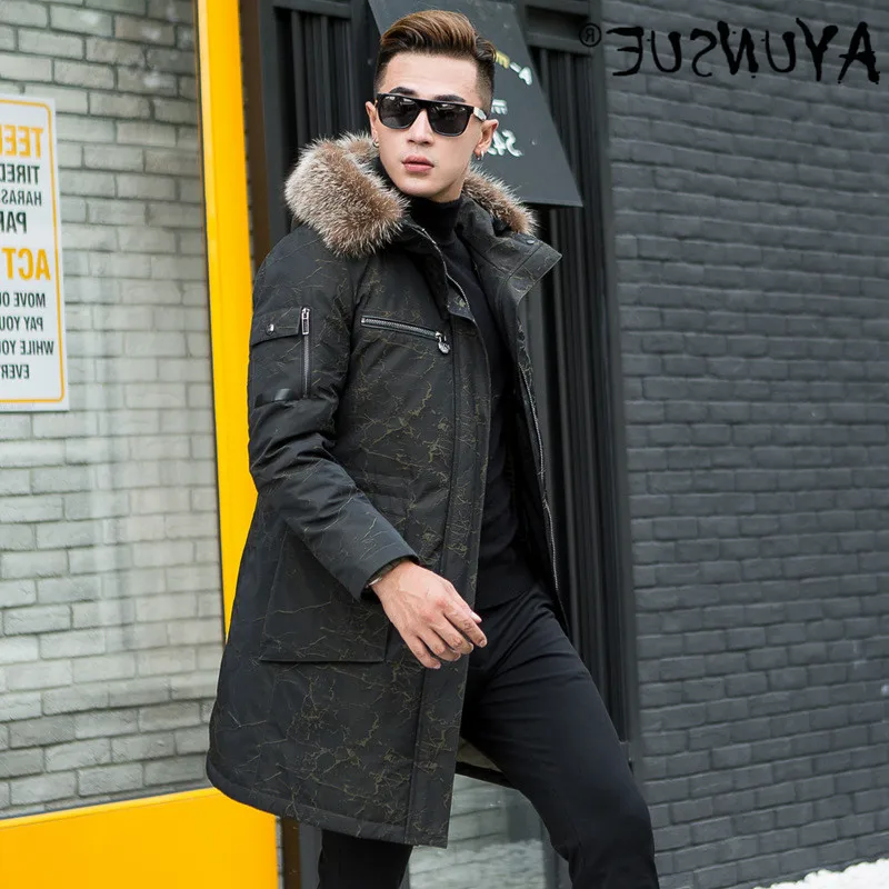 Winter fast - men's jacket, fur overcoat, natural raccoon collar, duck down jacket
Winter fast - men's jacket, fur overcoat, natural raccoon collar, duck down jacket