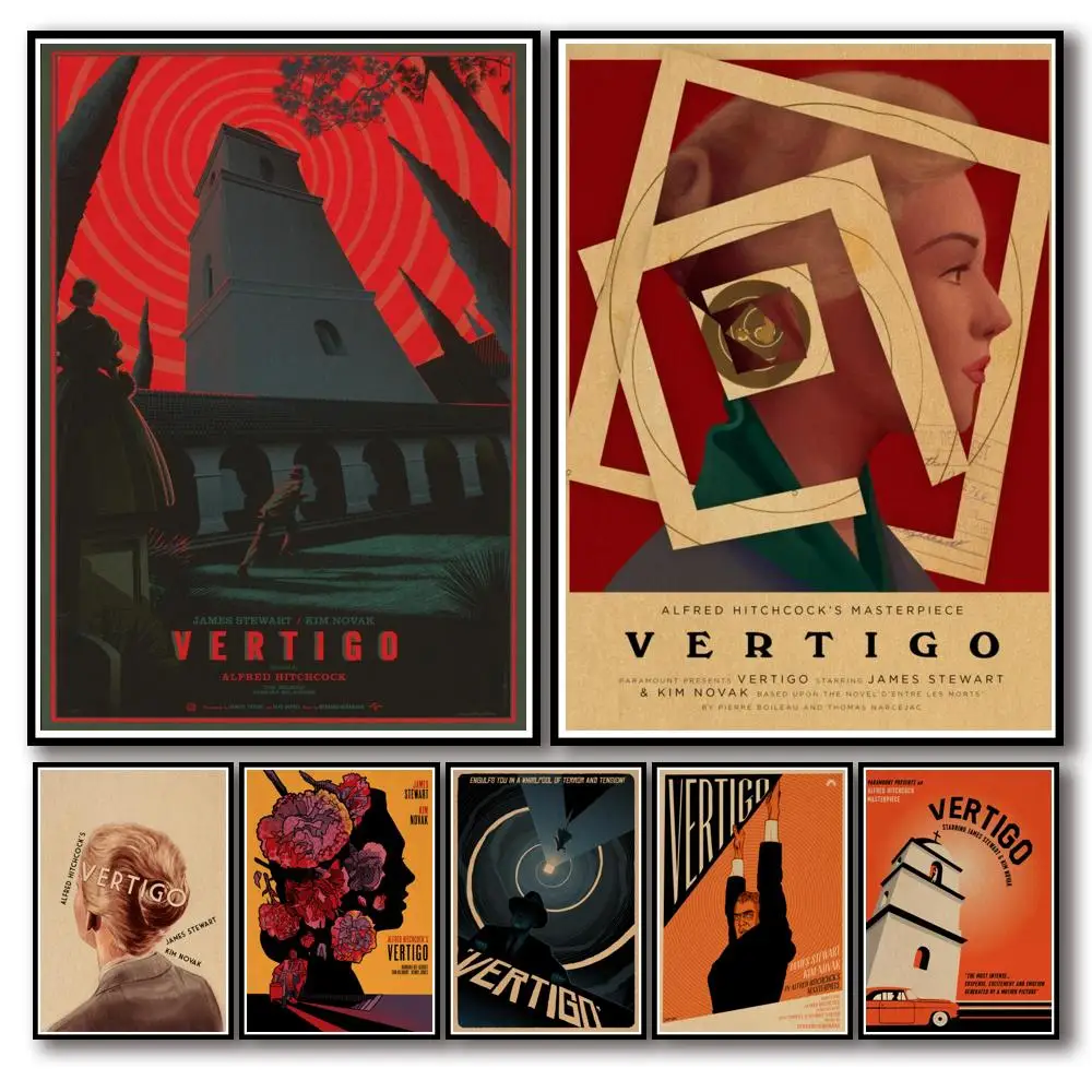 22 Designs Hitchcock Movie Vertigo Kraftpaper Poster Artwork Homedecal Fancy Wall Sticker for Coffee House Bar
22 Designs Hitchcock Movie Vertigo Kraftpaper Poster Artwork Homedecal Fancy Wall Sticker for Coffee House Bar