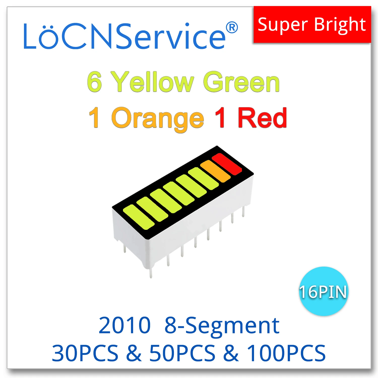 LoCNService 30 шт. 50 шт. 100 шт. 6 желтая зеленая 1 оранжевая 1 красная 8-сегментная 2010 DIP16 анодная гистограмма светодиодный гистограмма световой дисплей
LoCNService 30 шт. 50 шт. 100 шт. 6 желтая зеленая 1 оранжевая 1 красная 8-сегментная 2010 DIP16 анодная гистограмма светодиодный гистограмма световой дисплей