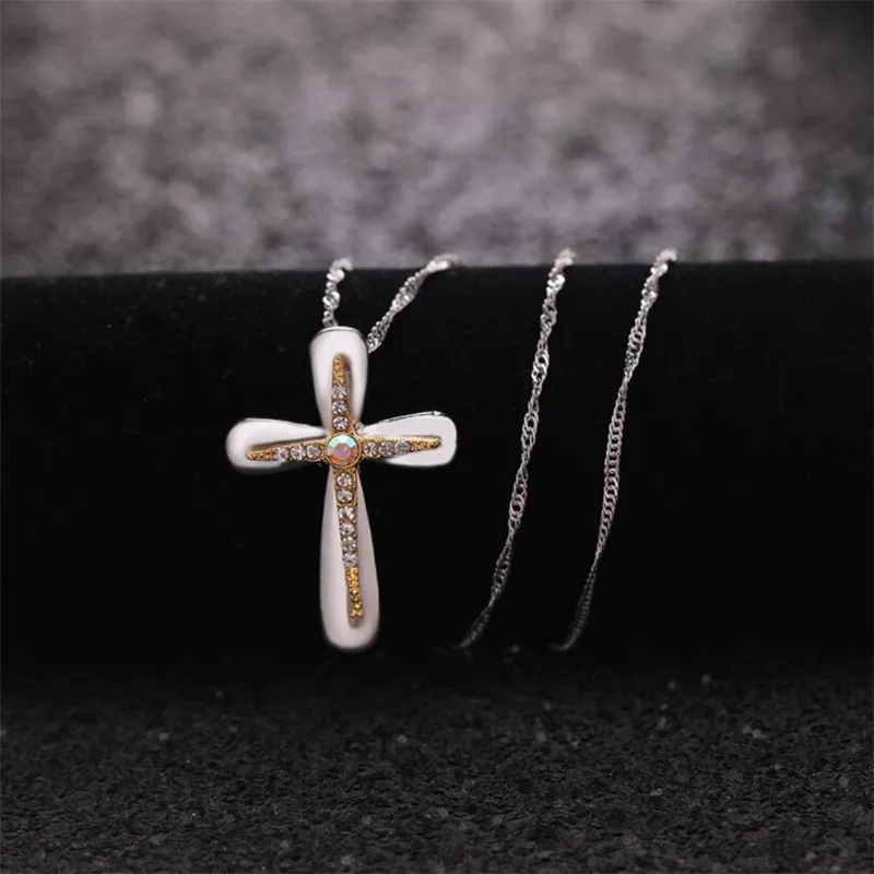 Fashion Exquisite Cross Opal Necklace Pendant for Women Wedding Engagement Valentine's Day Romantic Jewelry Gifts Wholesale
Fashion Exquisite Cross Opal Necklace Pendant for Women Wedding Engagement Valentine's Day Romantic Jewelry Gifts Wholesale