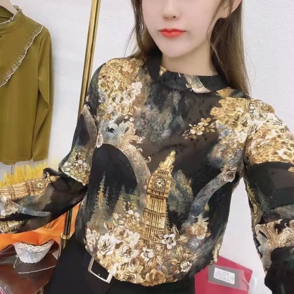 Spring 2022 Women's Fashion Casual Top Shirt Women Elegant Party Shirts Retro Three-dimensional Printing Long Sleeve Top Women's
Spring 2022 Women's Fashion Casual Top Shirt Women Elegant Party Shirts Retro Three-dimensional Printing Long Sleeve Top Women's