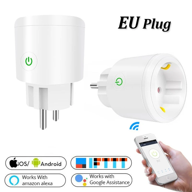 Беспроводная умная розетка ZUCZUG с дистанционным управлением Wi-Fi для Alexa Google Home IFTTT