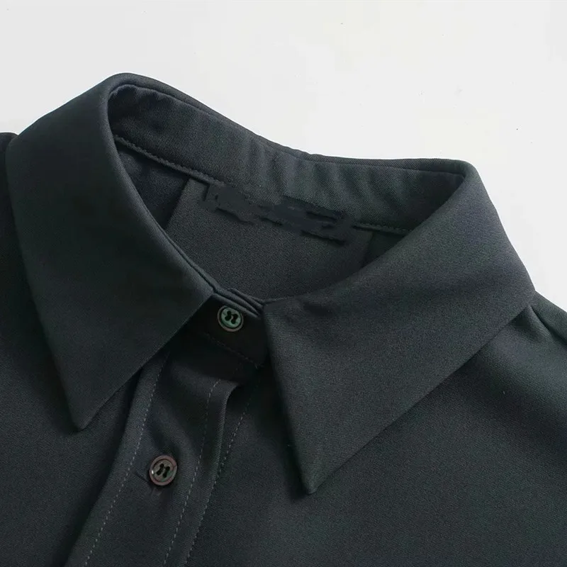 Za 2021 Grey Ruched Crop Top Women Winter Vintage Long Sleeve Woman jacket Autumn Button Up Casual Female Shirt Pockets
Za 2021 Grey Ruched Crop Top Women Winter Vintage Long Sleeve Woman jacket Autumn Button Up Casual Female Shirt Pockets