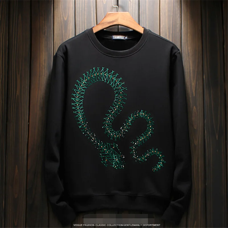 Толстовка мужская со стразами, свитшот, уличная одежда, пальто, пуловер, Азиатский Размер, хип-хоп, осень 
Толстовка мужская со стразами, свитшот, уличная одежда, пальто, пуловер, Азиатский Размер, хип-хоп, осень