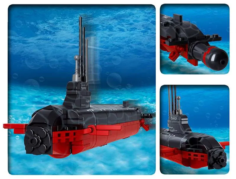 193Pcs Navy Army Nuclear-powered Submarine Ballistic Missile Atomic SSBN Brinquedos Building Blocks Sets Educational Kids Toys
193Pcs Navy Army Nuclear-powered Submarine Ballistic Missile Atomic SSBN Brinquedos Building Blocks Sets Educational Kids Toys