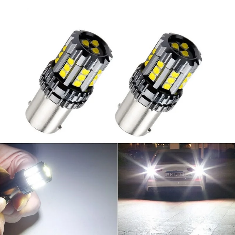 

OKEEN 2x 24W Car Led Light Bulbs 12V Canbus 1156 BA15S P21W 1157 P21/BAY15D 7443 T20 W21/3157 T25 P27/7W Auto Reversing Lamp 24V