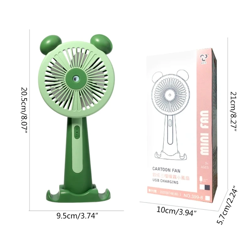 YAM Cartoon Water Mist Fan Moble Holder Style Cute Portable Handheld USB Personal Air Cooling Small Appliances for Home Office
YAM Cartoon Water Mist Fan Moble Holder Style Cute Portable Handheld USB Personal Air Cooling Small Appliances for Home Office