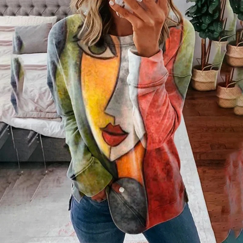 Women Long T-Shirt Spring O-Neck Print Patchwork Loose t Shirt Female Pullover Full Sleeve Casual Top Ladies Long Sleeve Tops
Women Long T-Shirt Spring O-Neck Print Patchwork Loose t Shirt Female Pullover Full Sleeve Casual Top Ladies Long Sleeve Tops