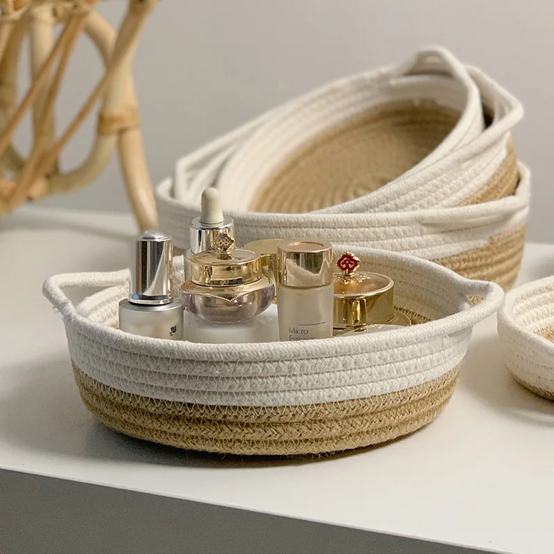 Storage basket, cotton thread, jewelry box, cosmetic storage basket, cotton rope, desktop storage box, key remote control storag
Storage basket, cotton thread, jewelry box, cosmetic storage basket, cotton rope, desktop storage box, key remote control storag