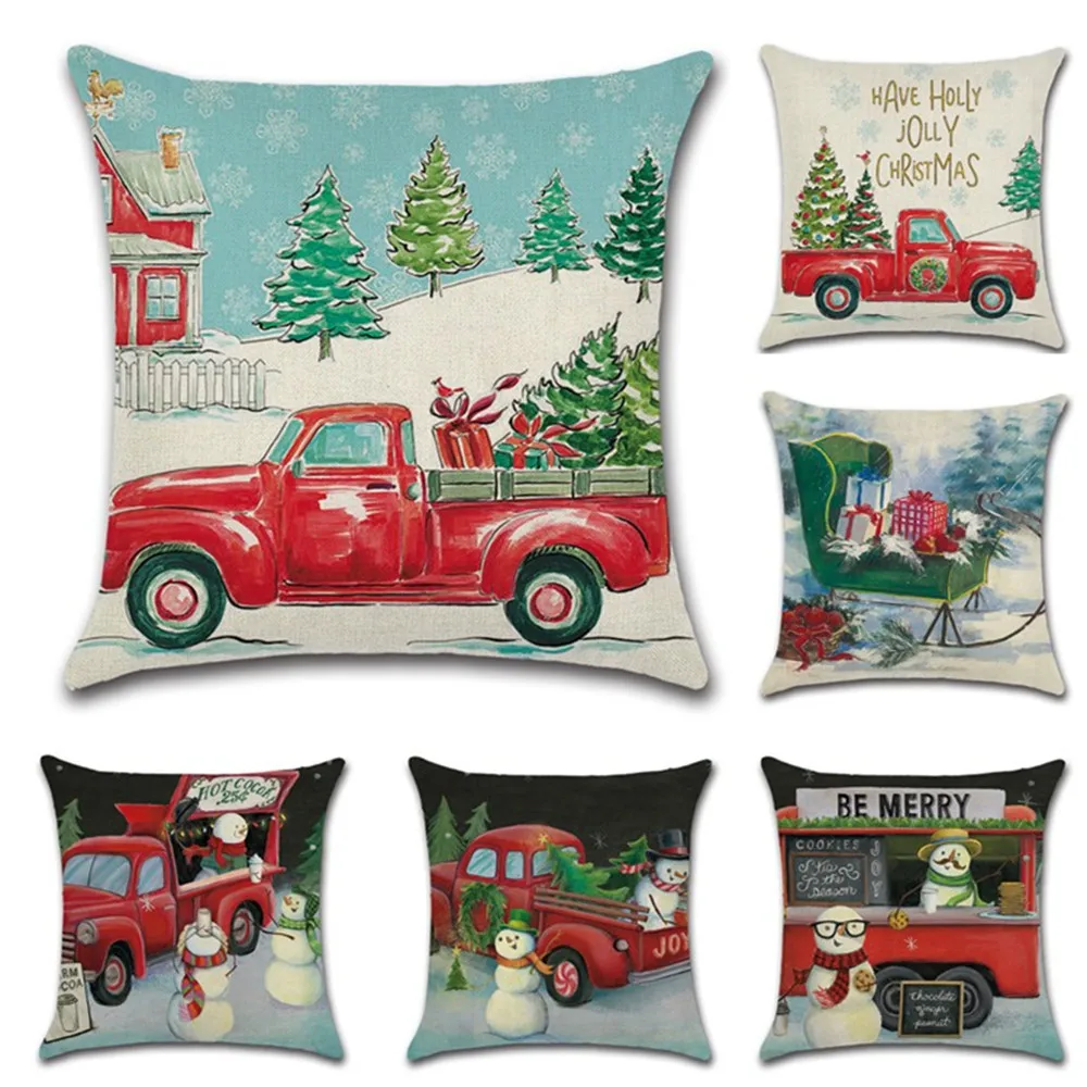 Merry Christmas Car Tree Gift Snowman Printing Pillow Case Home Decoration Linen Sofa Pillow Cover Car Cushion Cover 45cm*45cm
Merry Christmas Car Tree Gift Snowman Printing Pillow Case Home Decoration Linen Sofa Pillow Cover Car Cushion Cover 45cm*45cm