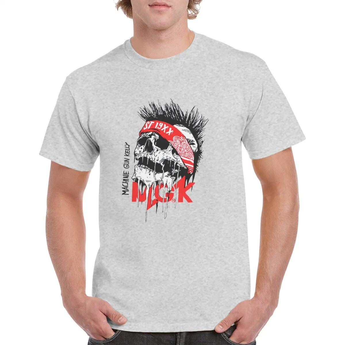 100% Cotton Grey Machine Gun Kelly Tops Hip Hop Skull t shirt Unisex Harajuku Funny Fashion MGK Graphics T-Shirt Female/Man
100% Cotton Grey Machine Gun Kelly Tops Hip Hop Skull t shirt Unisex Harajuku Funny Fashion MGK Graphics T-Shirt Female/Man