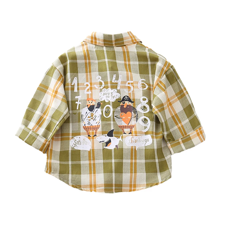 Digital Shirt Jacket Spring and Autumn Three-color Lapel Single Pocket Single-breasted Plaid Casual Jacket 1-5 Years Old
Digital Shirt Jacket Spring and Autumn Three-color Lapel Single Pocket Single-breasted Plaid Casual Jacket 1-5 Years Old