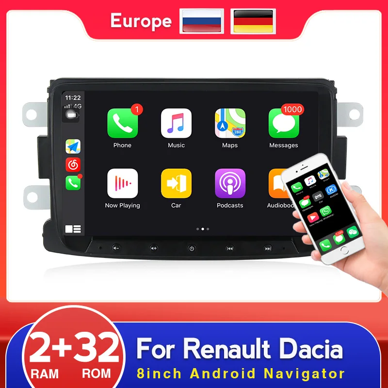 Factory price! RDS Autoradio car multimedia player For Dacia/Sandero/Duster/Captur/Lada/Xray/Logan/Symbol/Docks/Lodgy Quad core |