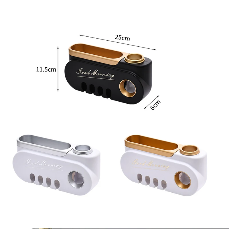 Wall Mounted Toothbrush Holder Automatic Toothpaste Dispener Squeezer Makeup Storage Rack Organizer For Bathroom Accessories
Wall Mounted Toothbrush Holder Automatic Toothpaste Dispener Squeezer Makeup Storage Rack Organizer For Bathroom Accessories