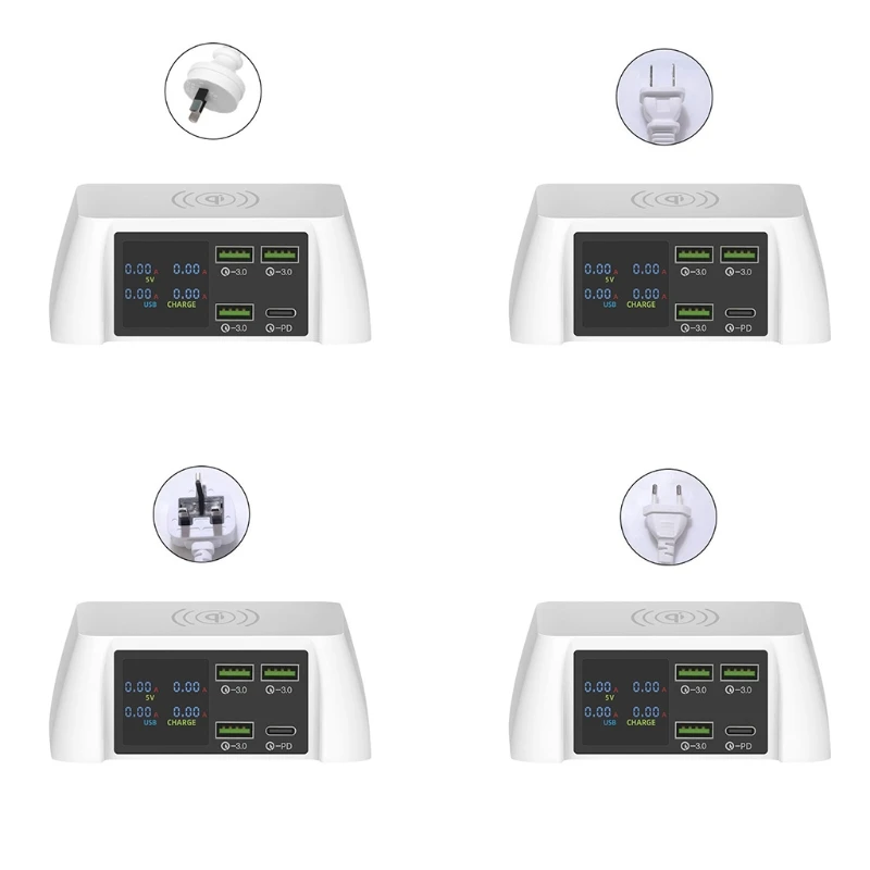 100W Multi USB Fast Charger QC 3.0 Quick Charge LCD PD Charger Qi Wireless Charger For iPhone XS 12 11 Pro Max Samsung Huawei
100W Multi USB Fast Charger QC 3.0 Quick Charge LCD PD Charger Qi Wireless Charger For iPhone XS 12 11 Pro Max Samsung Huawei