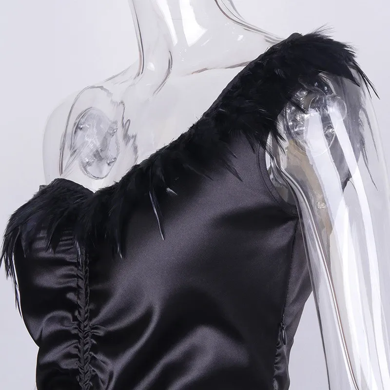 WDBOO Off Shoulder Feather Dress Sleeveless Fur Patchwork Slash Neck Pleated Sexy Mini Dress Summer Women Party Silky Club Wear
WDBOO Off Shoulder Feather Dress Sleeveless Fur Patchwork Slash Neck Pleated Sexy Mini Dress Summer Women Party Silky Club Wear