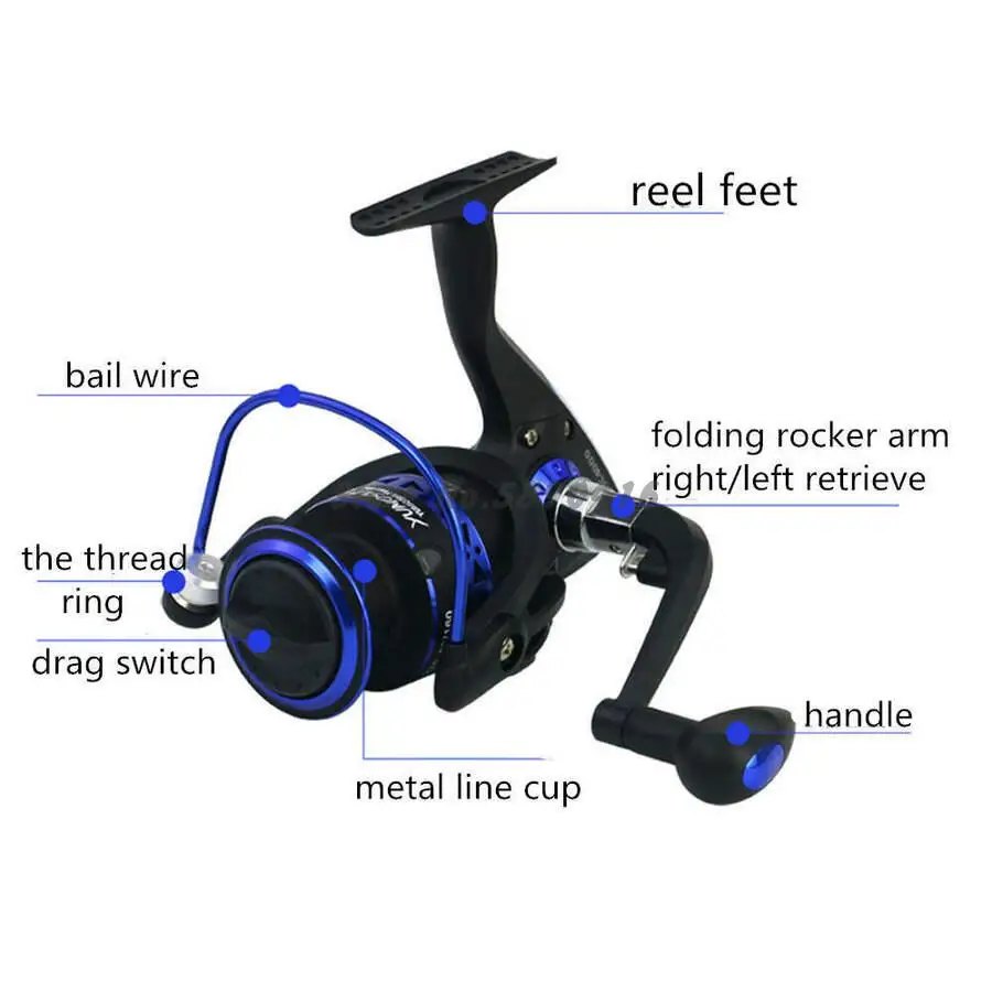 5.1:1 13BB Spinning Reel Freshwater Saltwater Folding Rocker Arm Metal Spool
5.1:1 13BB Spinning Reel Freshwater Saltwater Folding Rocker Arm Metal Spool