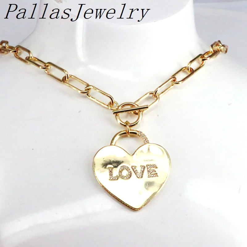 3Pcs, Gold OT Choker Toggle Metal Chains Cz Pave Love Heart Pendant Necklaces Cuban Hip-hop Punk Chains Jewelry
3Pcs, Gold OT Choker Toggle Metal Chains Cz Pave Love Heart Pendant Necklaces Cuban Hip-hop Punk Chains Jewelry