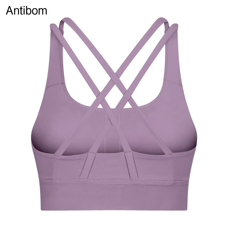 Antibom Strap Sport Bra with Pad High Impact Shockproof Fitness Workokut Running Crop Top U-neck Cross Back Naked Feel Fabric
Antibom Strap Sport Bra with Pad High Impact Shockproof Fitness Workokut Running Crop Top U-neck Cross Back Naked Feel Fabric