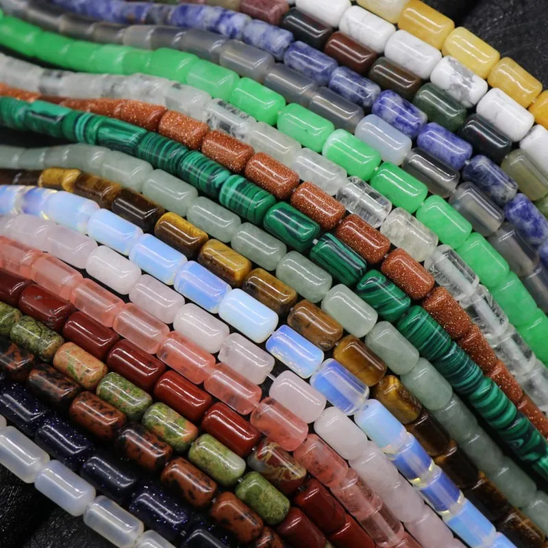 6x10mm Cylinder Loose Stone Beads DIY Natural Tiger Eye/Yellow Jades/Red Agates/White Turquoises/Green Aventurine Stone Beads
6x10mm Cylinder Loose Stone Beads DIY Natural Tiger Eye/Yellow Jades/Red Agates/White Turquoises/Green Aventurine Stone Beads