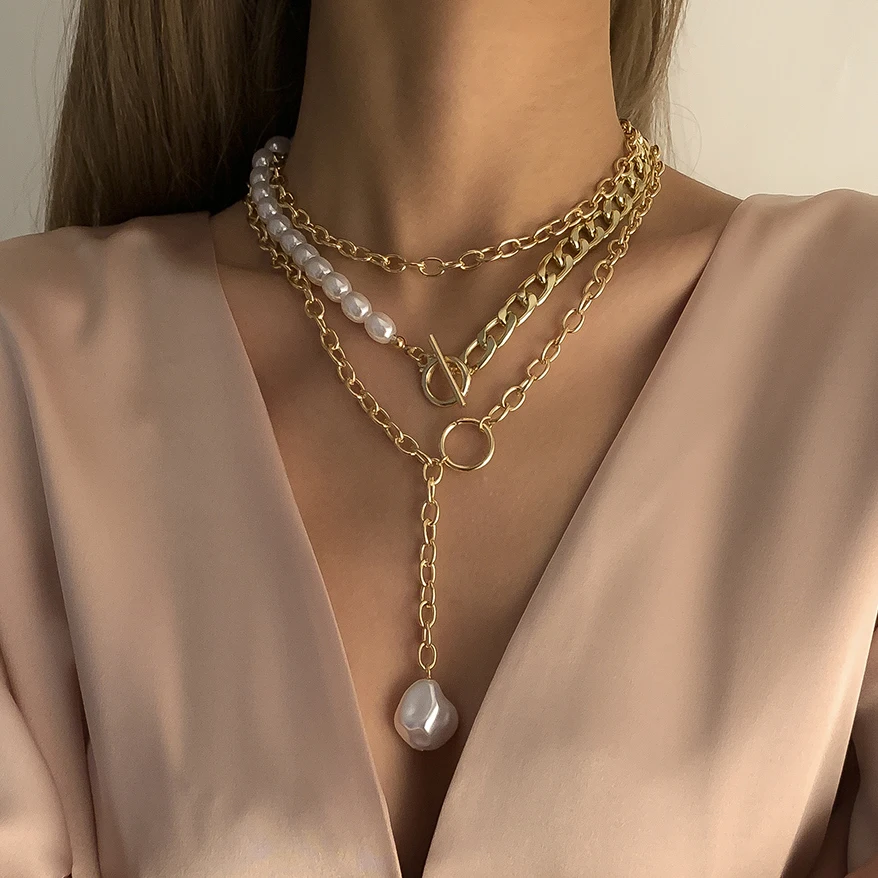 Ingemark 3Pcs/Set Natural Baroque Pearl Necklace for Women Collares Wedding Creative Irregular Pendant Necklace Female Jewelry
Ingemark 3Pcs/Set Natural Baroque Pearl Necklace for Women Collares Wedding Creative Irregular Pendant Necklace Female Jewelry