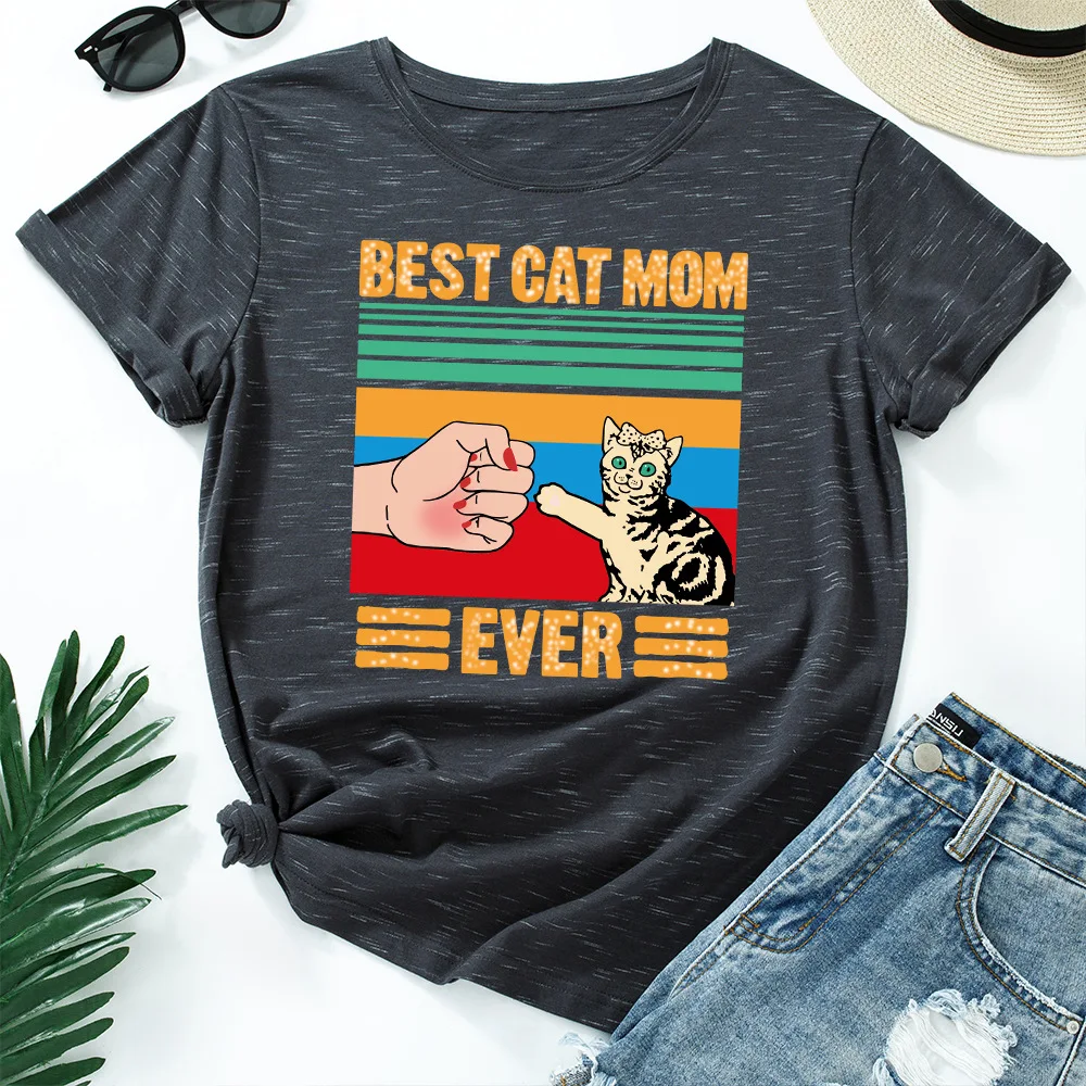 Футболка женская с надписью «Best Cat Mom», базовый топ с коротким рукавом и графическим принтом в стиле Харадзюку, 100% хлопок
Футболка женская с надписью «Best Cat Mom», базовый топ с коротким рукавом и графическим принтом в стиле Харадзюку, 100% хлопок