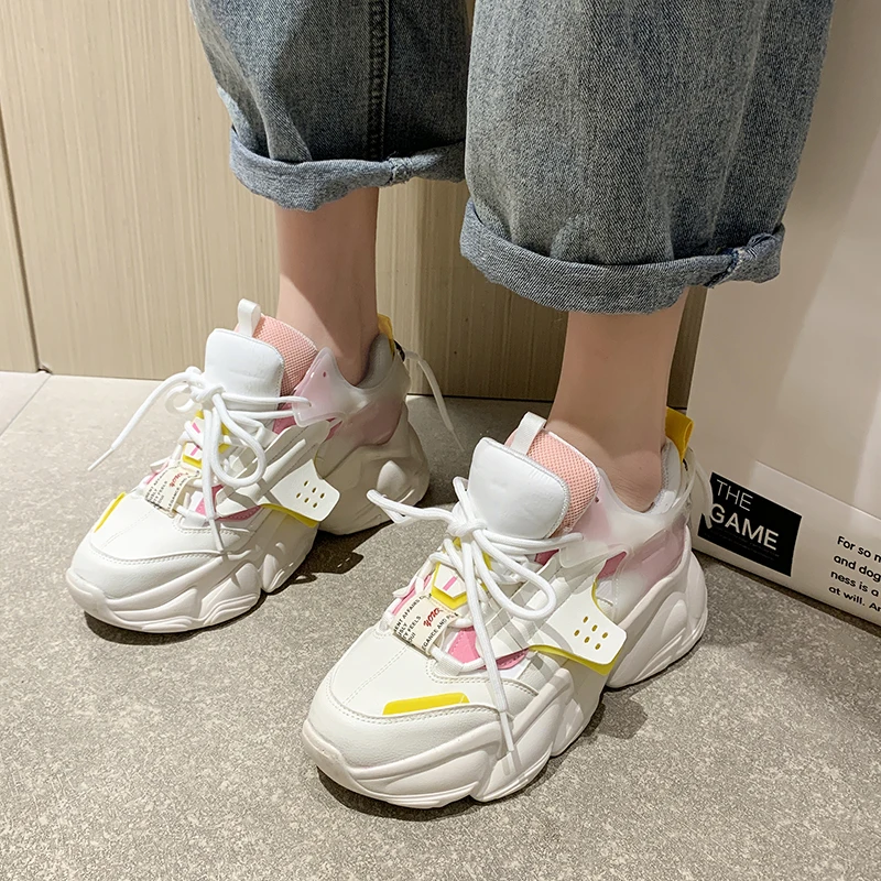 2021 Sneakers Women Platform Shoes Basket Femme Fashion Lightweight Thick Bottom Sports Ladies Trainers Chunky Sneakers Woman
2021 Sneakers Women Platform Shoes Basket Femme Fashion Lightweight Thick Bottom Sports Ladies Trainers Chunky Sneakers Woman