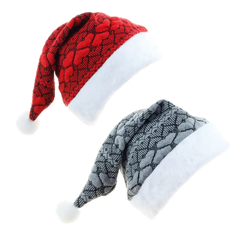 New Year Xmas Decor Knitted Christmas Hats Gorros De Navidad Plush Striped Hat Dropshipping In Stock 
New Year Xmas Decor Knitted Christmas Hats Gorros De Navidad Plush Striped Hat Dropshipping In Stock