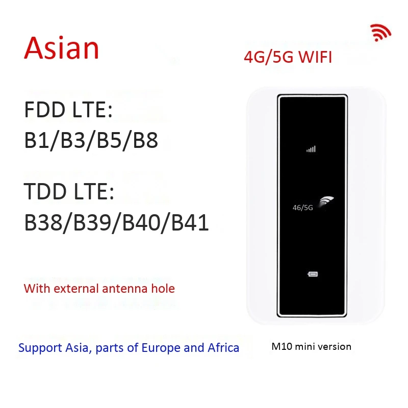 4G MiFi 4G Wi-Fi маршрутизатор 150 Мбит/с поддерживает 5G автомобиль с сим-картой мобильный точку доступа Wi-Fi со слотом для SIM карты
4G MiFi 4G Wi-Fi маршрутизатор 150 Мбит/с поддерживает 5G автомобиль с сим-картой мобильный точку доступа Wi-Fi со слотом для SIM карты