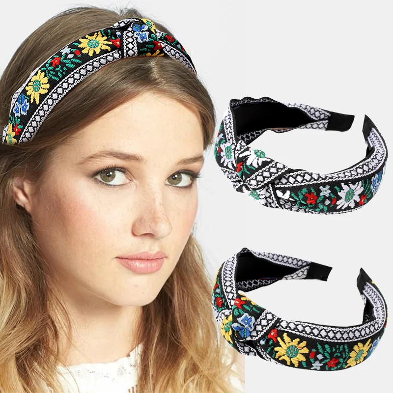Folk-custom Floral Knot Headbands For Women Embroidery Hairbands Bohemia Hair Accessories Flower Hair Bands For Women Head Wrap
Folk-custom Floral Knot Headbands For Women Embroidery Hairbands Bohemia Hair Accessories Flower Hair Bands For Women Head Wrap