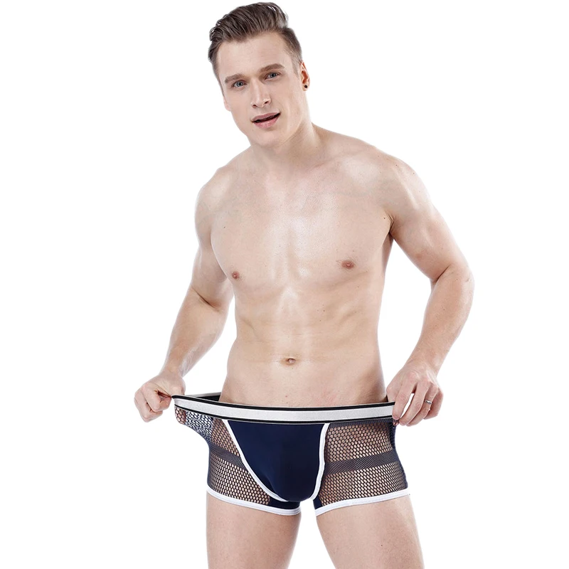 90KG New Men's Boxer Underwear Sexy Hollow Out Mesh Breathable Men Boxer Shorts Plus Size XXXL Underpants Male Cuecas Masculina
90KG New Men's Boxer Underwear Sexy Hollow Out Mesh Breathable Men Boxer Shorts Plus Size XXXL Underpants Male Cuecas Masculina