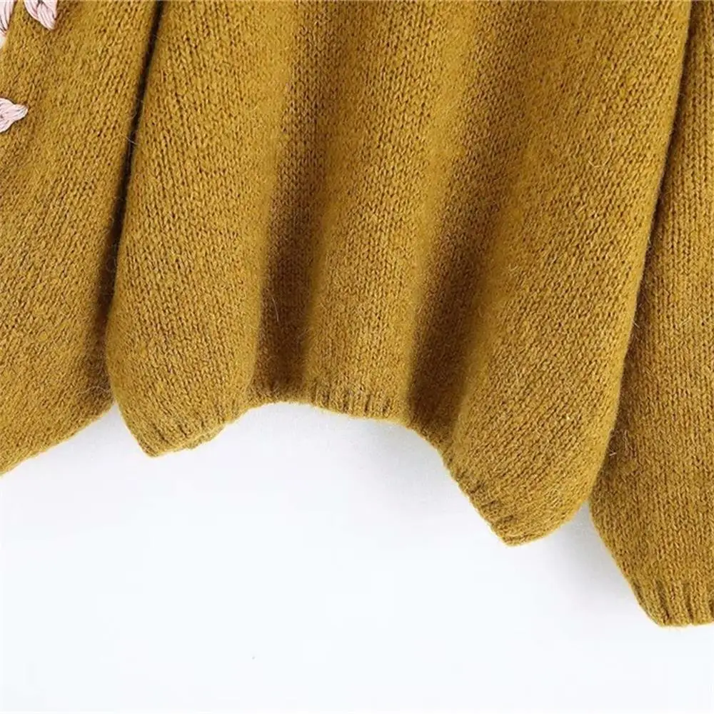 ZA women's 2019 autumn new round-neck long-sleeved tie-break embroidery decorative wool and mohair sweater 03653110500
ZA women's 2019 autumn new round-neck long-sleeved tie-break embroidery decorative wool and mohair sweater 03653110500
