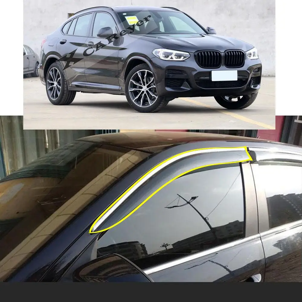 Car Body Styling Sticker Plastic Window Glass Wind Visor Weather Rain/Sun Guard Vent Parts For BMW X4 G02 2019-2022
Car Body Styling Sticker Plastic Window Glass Wind Visor Weather Rain/Sun Guard Vent Parts For BMW X4 G02 2019-2022