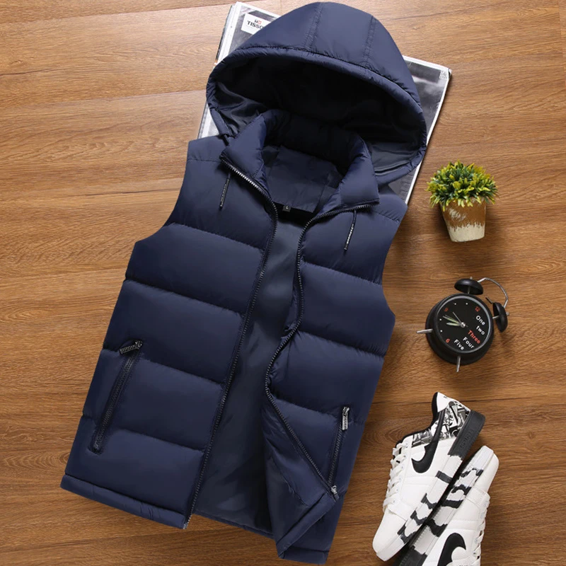 Plus Size 6XL-M Vests Men Sleeveless Vest Hooded Jackets Winter Male Cotton-Padded Vests Thicken Fashion Warm Waistcoats Comfort
Plus Size 6XL-M Vests Men Sleeveless Vest Hooded Jackets Winter Male Cotton-Padded Vests Thicken Fashion Warm Waistcoats Comfort