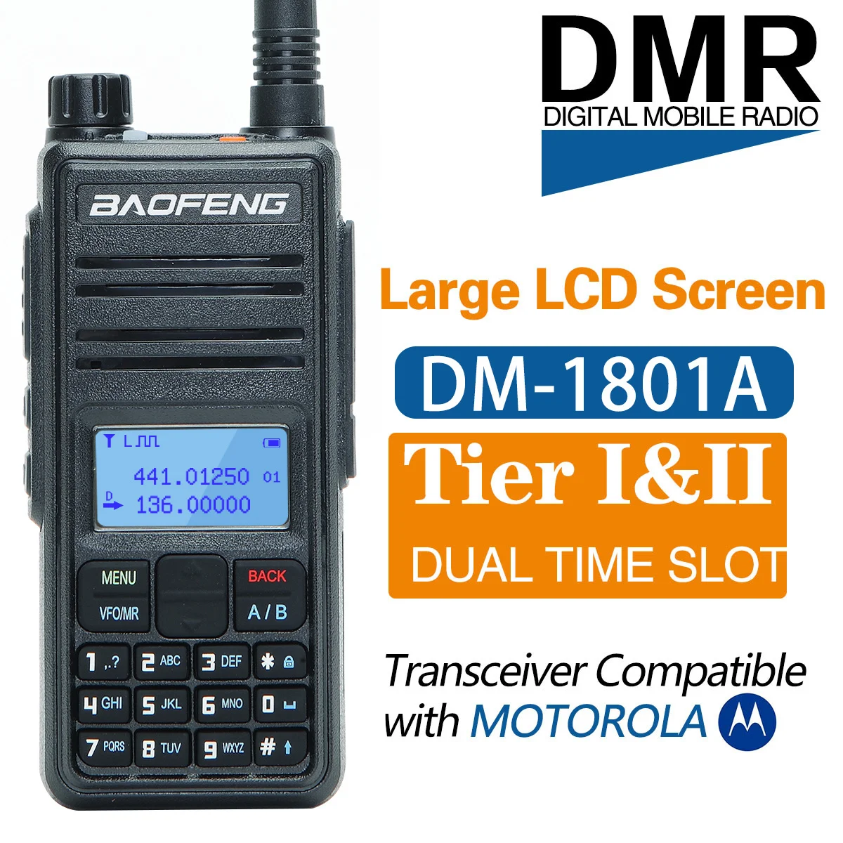 2021 New Baofeng DM-1801A Dual Time Slot DMR Tier I&II Radio Digital Analog136-174/400-470MHz Walkie Talkie Hunting DM-5R DM-860
2021 New Baofeng DM-1801A Dual Time Slot DMR Tier I&II Radio Digital Analog136-174/400-470MHz Walkie Talkie Hunting DM-5R DM-860