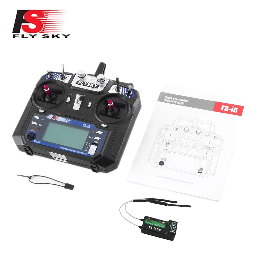 FLYSKY FS-i6 I6 2.4G 6CH AFHDS 2A Radio Transmitter With Receiver For RC Airplane Helicopter FPV Racing Drone 
FLYSKY FS-i6 I6 2.4G 6CH AFHDS 2A Radio Transmitter With Receiver For RC Airplane Helicopter FPV Racing Drone