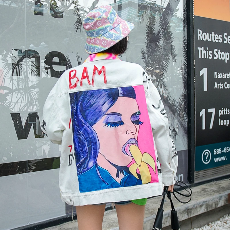 QING MO Women Graffiti Printed Coat 2021 Spring Autumn New Fashion Women Cartoon Printed Coat Female Denim Coat Blue ZQY7064
QING MO Women Graffiti Printed Coat 2021 Spring Autumn New Fashion Women Cartoon Printed Coat Female Denim Coat Blue ZQY7064