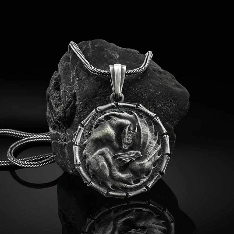 Round Zodiac double pterodactyl pendant necklaces for man Nordic charms Jewelry on the neck tag Men's chain necklace
Round Zodiac double pterodactyl pendant necklaces for man Nordic charms Jewelry on the neck tag Men's chain necklace