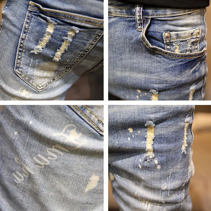 Wholesale 2021 Fashion Gay Korean Slim-fit Skinny Jeans Small Feet Slimming Societal Spirit Boy teenagers pencil Trousers
Wholesale 2021 Fashion Gay Korean Slim-fit Skinny Jeans Small Feet Slimming Societal Spirit Boy teenagers pencil Trousers