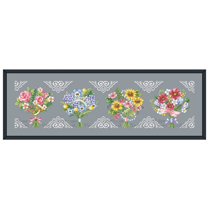 The bouquet cross stitch kits fairy pattern design 18ct 14ct 11ct deep gray canvas embroidery DIY needlework
The bouquet cross stitch kits fairy pattern design 18ct 14ct 11ct deep gray canvas embroidery DIY needlework