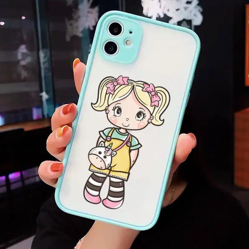 Cartoon cute girl Phone Cases Matte transparent For blue iPhone 12 Mini 11 Pro XR XS Max 7 8 Plus X Back Cover
Cartoon cute girl Phone Cases Matte transparent For blue iPhone 12 Mini 11 Pro XR XS Max 7 8 Plus X Back Cover
