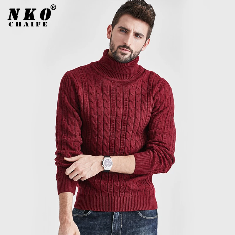 CHAIFENKO Men's Brand High Quality Turtleneck Sweaters Men Winter Warm Knitted Pullovers Men Fashion Casual Solid Men Sweater
CHAIFENKO Men's Brand High Quality Turtleneck Sweaters Men Winter Warm Knitted Pullovers Men Fashion Casual Solid Men Sweater