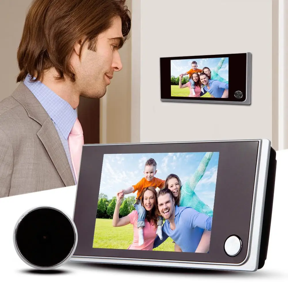 120 Degree Peephole Digital Door Viewer 3.5 inch LCD Screen Digital Electronic Door Eye Monitoring Camera Home Safety Hardware
120 Degree Peephole Digital Door Viewer 3.5 inch LCD Screen Digital Electronic Door Eye Monitoring Camera Home Safety Hardware