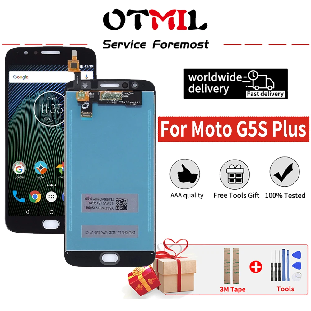 ЖК-дисплей 5,5 дюйма для Motorola Moto G5S Plus, сенсорный экран XT1802 XT1803 XT1805 XT1086 в сборе с бесплатными инструментами
ЖК-дисплей 5,5 дюйма для Motorola Moto G5S Plus, сенсорный экран XT1802 XT1803 XT1805 XT1086 в сборе с бесплатными инструментами