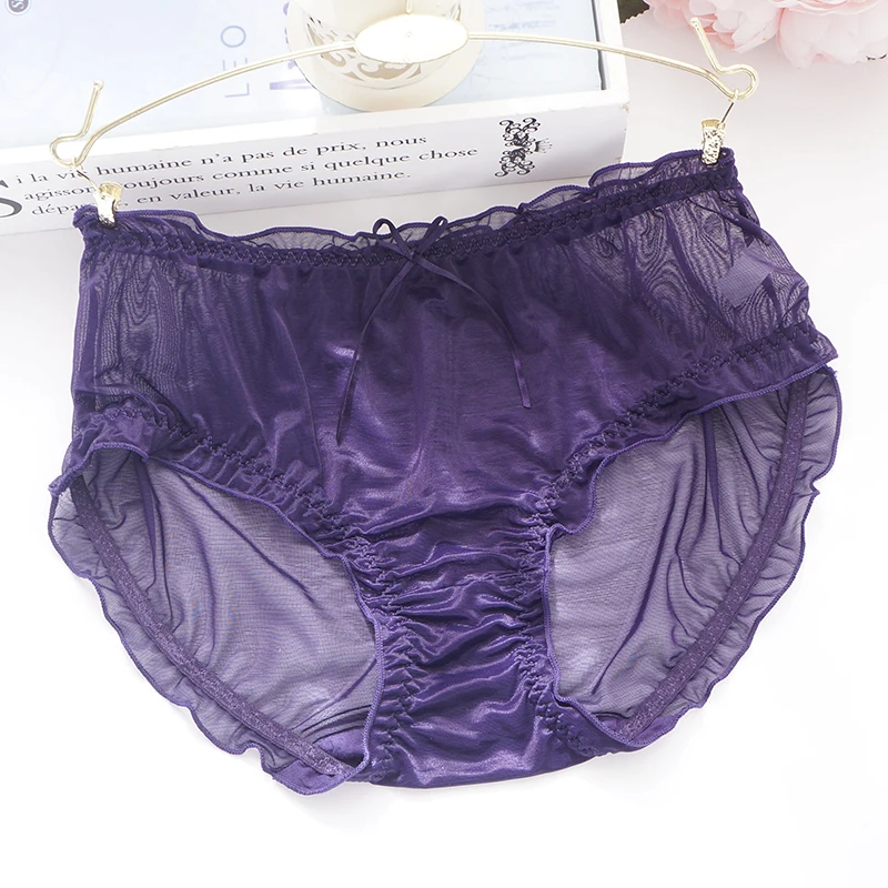 Women's Sexy Panties Large Sizes Summer New Thin Transparent Mesh Fake Silk Underwear for Women Briefs Plus Size Panties
Women's Sexy Panties Large Sizes Summer New Thin Transparent Mesh Fake Silk Underwear for Women Briefs Plus Size Panties