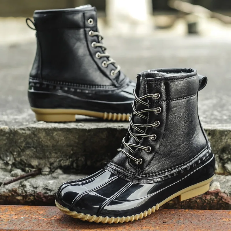 Women's Boots Lady Duck Boot With Waterproof Zipper Rubber Sole Women Rain Boots Lace Up Ankle Shoes Fur Winter Women Shoes
Women's Boots Lady Duck Boot With Waterproof Zipper Rubber Sole Women Rain Boots Lace Up Ankle Shoes Fur Winter Women Shoes