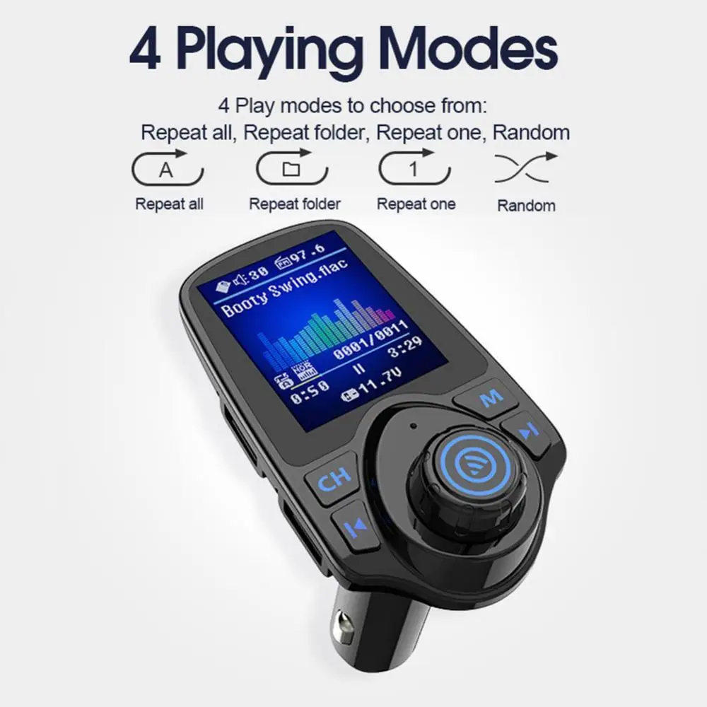 Музыкальный mp3-плеер T11D 1,8 дюйма, громкая связь, FM-передатчик, автомобильное быстрое зарядное устройство
Музыкальный mp3-плеер T11D 1,8 дюйма, громкая связь, FM-передатчик, автомобильное быстрое зарядное устройство