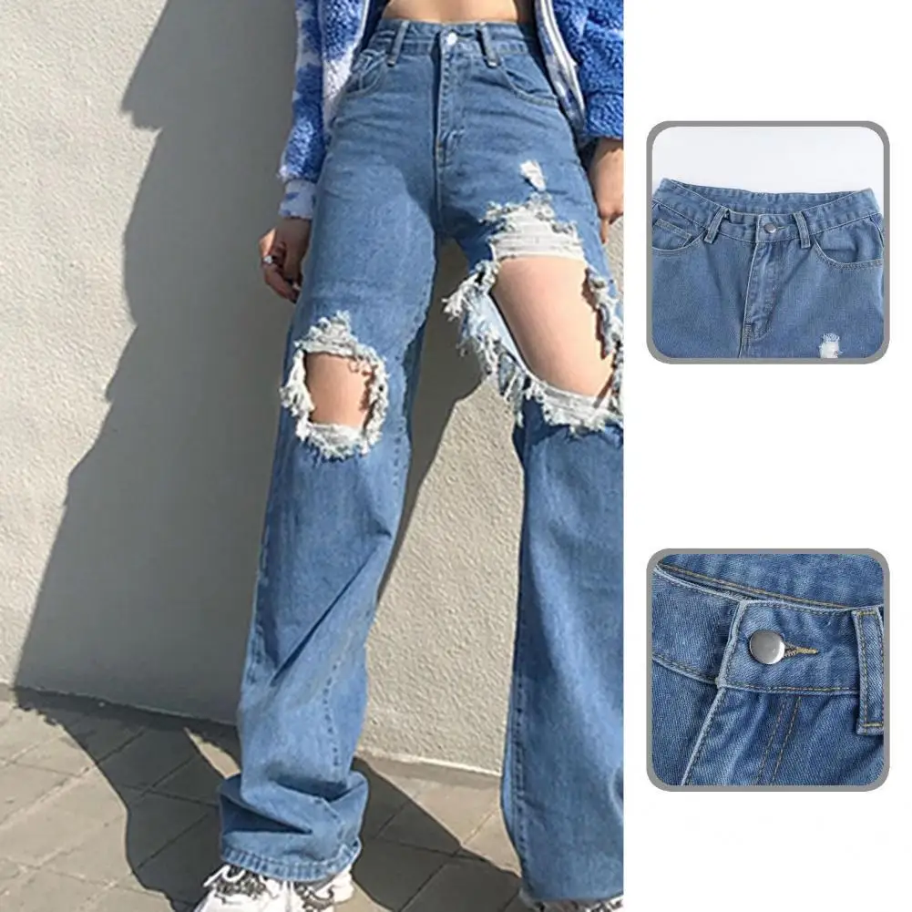 Women Accessory Cool Multi Pockets Straight Ripped Denim Jeans Denim Women Jeans Loose for School
Women Accessory Cool Multi Pockets Straight Ripped Denim Jeans Denim Women Jeans Loose for School