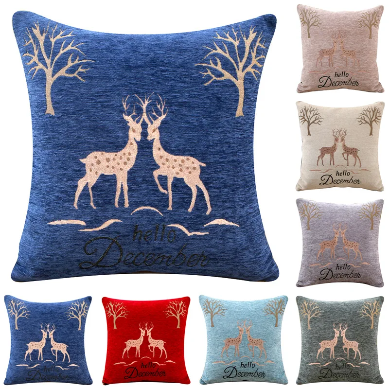 Soft Chenille Cushion Covers Double Deer Jacquard Pillow Cases Car Living Office Bedroom Pillowcase Throw for Home Decoration
Soft Chenille Cushion Covers Double Deer Jacquard Pillow Cases Car Living Office Bedroom Pillowcase Throw for Home Decoration