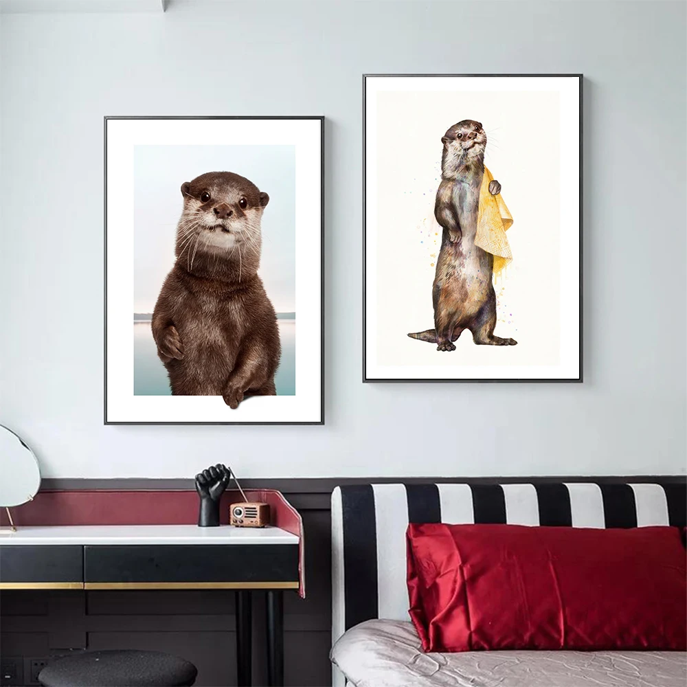 Modern Canvas Painting Animal Wall Art Cute Otter Posters and Prints Wall Pictures for Living Room Decoration Home Decor
Modern Canvas Painting Animal Wall Art Cute Otter Posters and Prints Wall Pictures for Living Room Decoration Home Decor